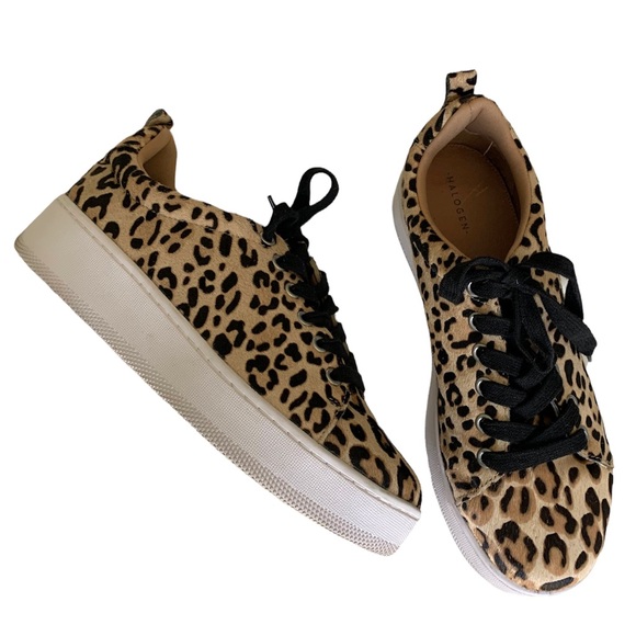 halogen leopard sneakers